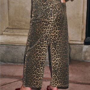 Vici Leopard Print Wide-Leg Jeans Size XS NWOT